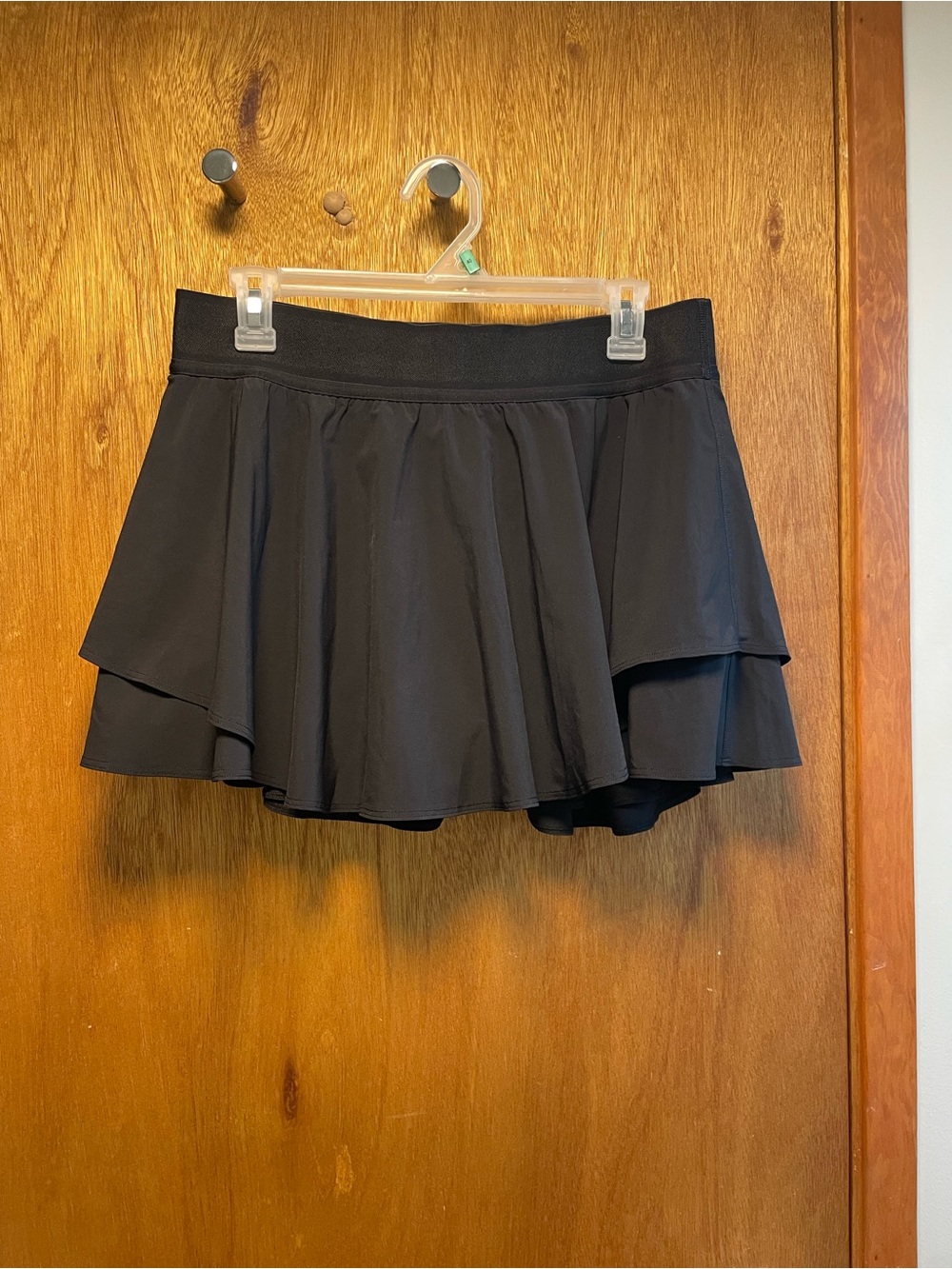 lululemon athletica Black Layered Mini Skort With Elastic Waist